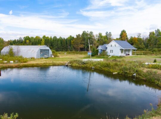La Patrie, Hampden, 111 acres, étangs, maison