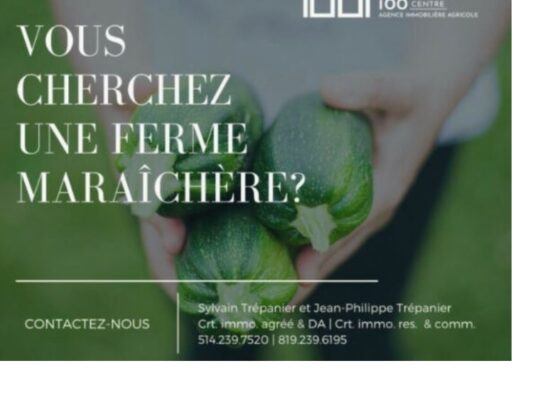 Cherchez-vous une ferme maraîchère, une maison