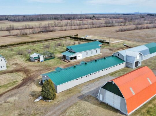 St-Rosaire : Ferme 117 acres, bâtiments, Culture .