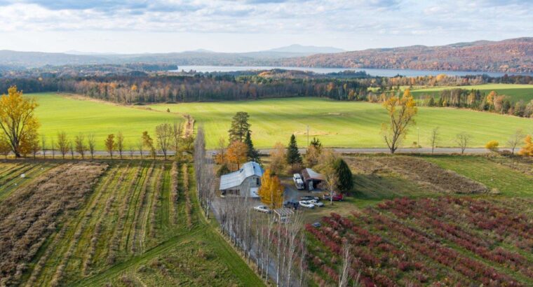 Hatley Domaine 30 acres, maison et bâtiments