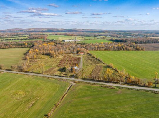 Hatley Domaine 30 acres, maison et bâtiments