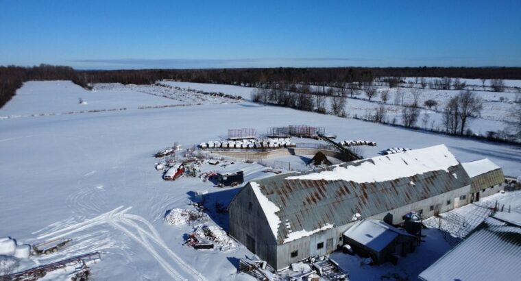 Roxton (Montérégie) : Ferme 244 acres, étable