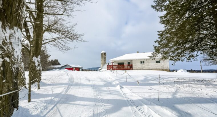 Valcourt (Estrie) : Fermette 98 ac av Maison