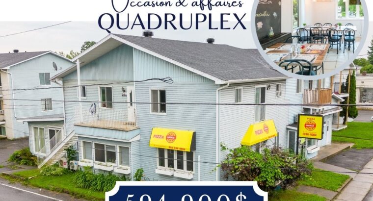 POUR INVESTISSEUR 4PLEX AVEC RESTO🍕☕️