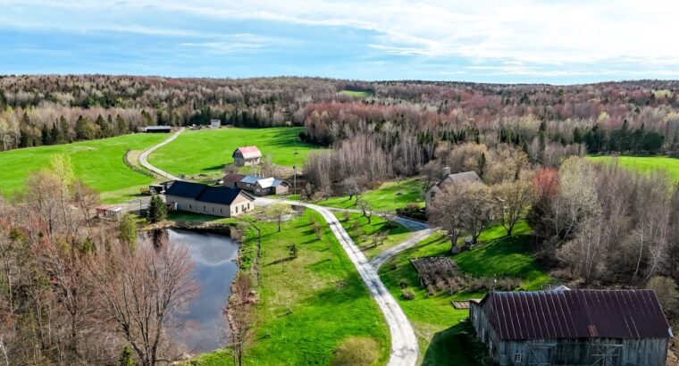 Wotton (Estrie) : Domaine de 161 acres, érablière