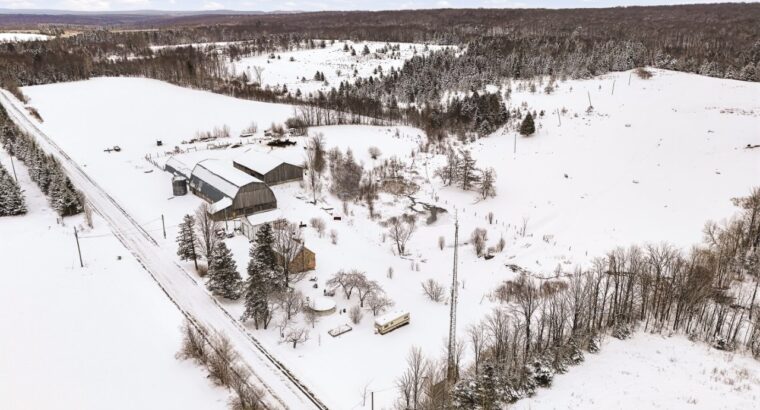 Bury (Estrie) : Ferme ovine et bovine 123 acres