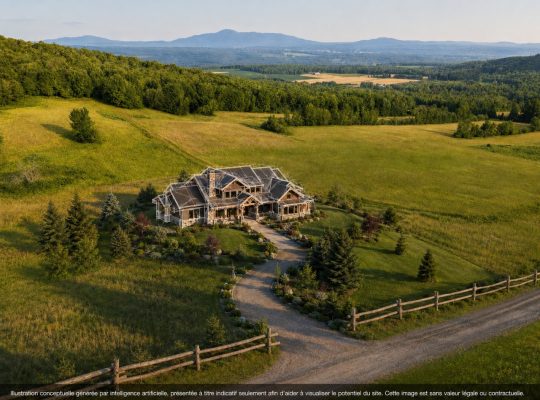 Ste-Catherine-de-Hatley (Estrie) : Domaine 133 acr