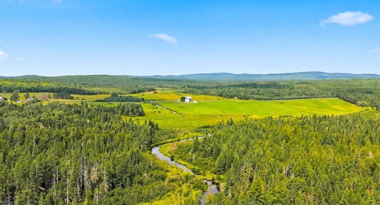 St-Adrien (Estrie) : Fermette 192 acr. maison 4 ch