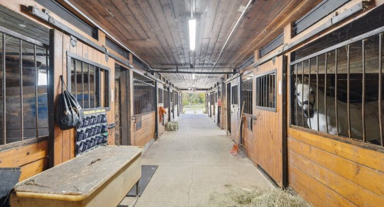 Laval (Laval) : Domaine équestre 3 écuries, 21 acr